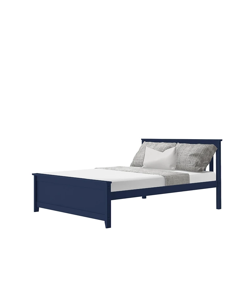 Max & Lily Bed Frame with Headboard, Solid Wood Platform for Kids