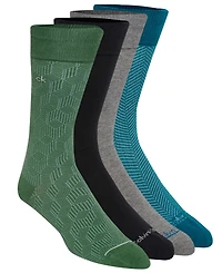Calvin Klein Men's Flat Knit Crew Socks, 4-Pack