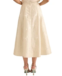 Muse Women's Pleated Organza A-Line Skirt