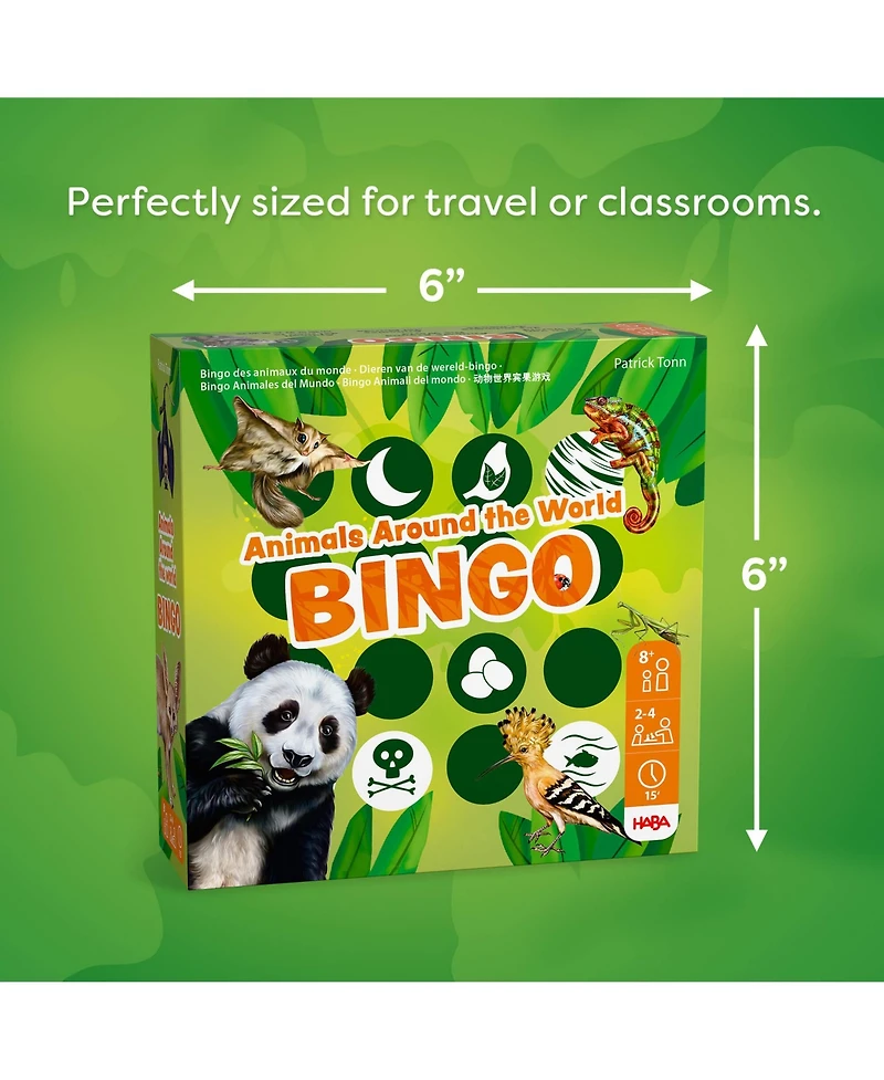 Haba Animals of the World Bingo Set - Educational Animal Bingo Game for Kids 8+