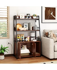 Cozito Cat Litter Box Enclosure 52 in Charging Station Walnut