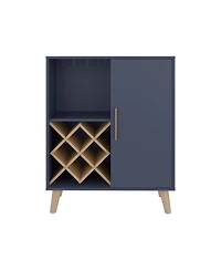 Fm Furniture Angela Bar Cabinet with Wine Rack, and Multifunctional Compartments
