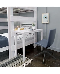 Max &bLily Farmhouse Twin over L-Shaped Bunk Bed with Desk