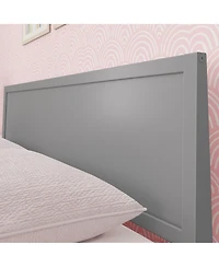 Max & Lily Queen Bed Frame, Solid Wood Classic Platform with Panel Headboard for Kids