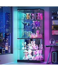 Vlsrka Glass Display Cabinet with Rgb Lights
