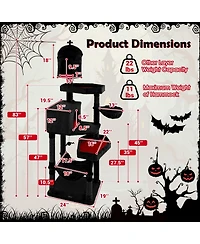 Cozito Cat Tree Gothic with 2 Condos and Coffin Bed for Indoor