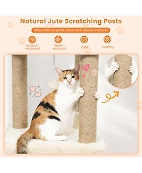 Cozito Cat Tree 64 inch with 2 Condos and Jute Scratching Posts