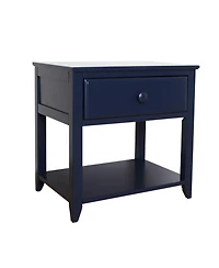 Max and Lily Nightstand with Storage Drawer, Small Solid Wood Bedside, Side Tables for Bedroom