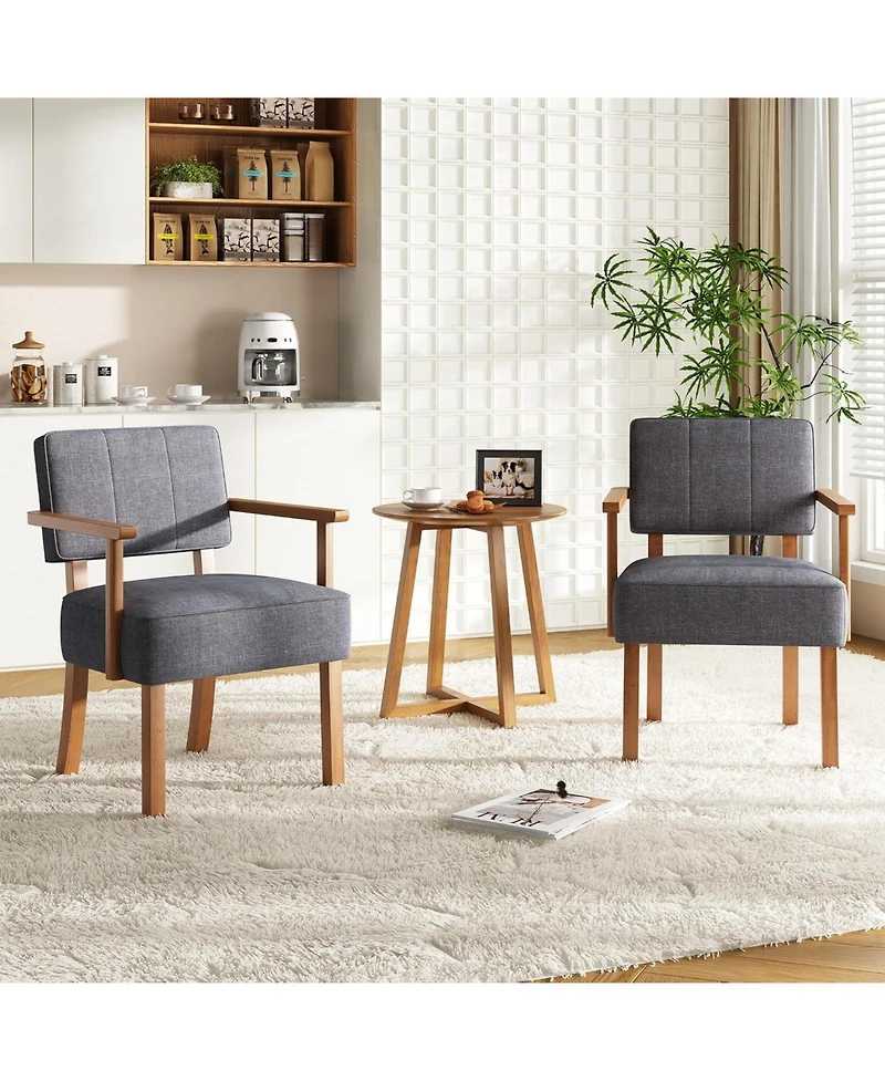 gaomon Set of 2 Mid Century Modern Accent Chairs