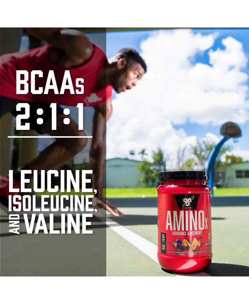 Bsn Amino X Muscle Recovery and Endurance Powder with BCAAs, 10 Grams of Amino Acids, Keto Friendly, Caffeine Free, Flavor: Grape, 30 servings