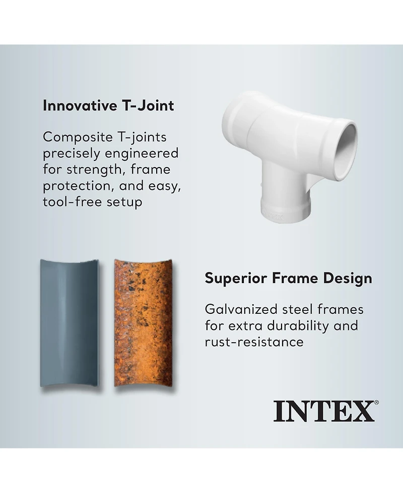 Intex Prism Frame 20ft x 52in Above Ground Pool, Lounger Float (2 Pack) & Cooler