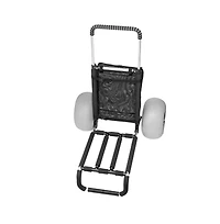 Sugift Folding Beach Dolly with 12 in Balloon Wheels and 165 lb Deck