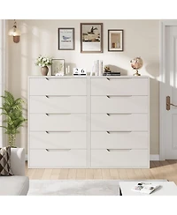 gaomon 5-Drawer Dresser for Bedroom, 50" Tall Freestanding Vertical Wooden Chest Storage