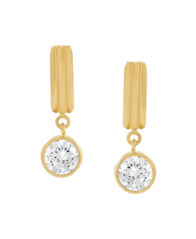 Macy's Created White Sapphire Earrings (2 ct. t.w.) in 10k Yellow Gold