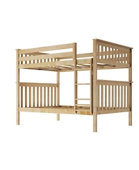 Max and Lily Full over Bunk Bed for Kids, Solid Wood Platform Bed, No Box Spring Needed