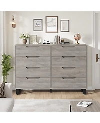 gaomon 8 Drawer Dresser for Bedroom, 55" Wide Freestanding Storage Chest Living Room or Hallway