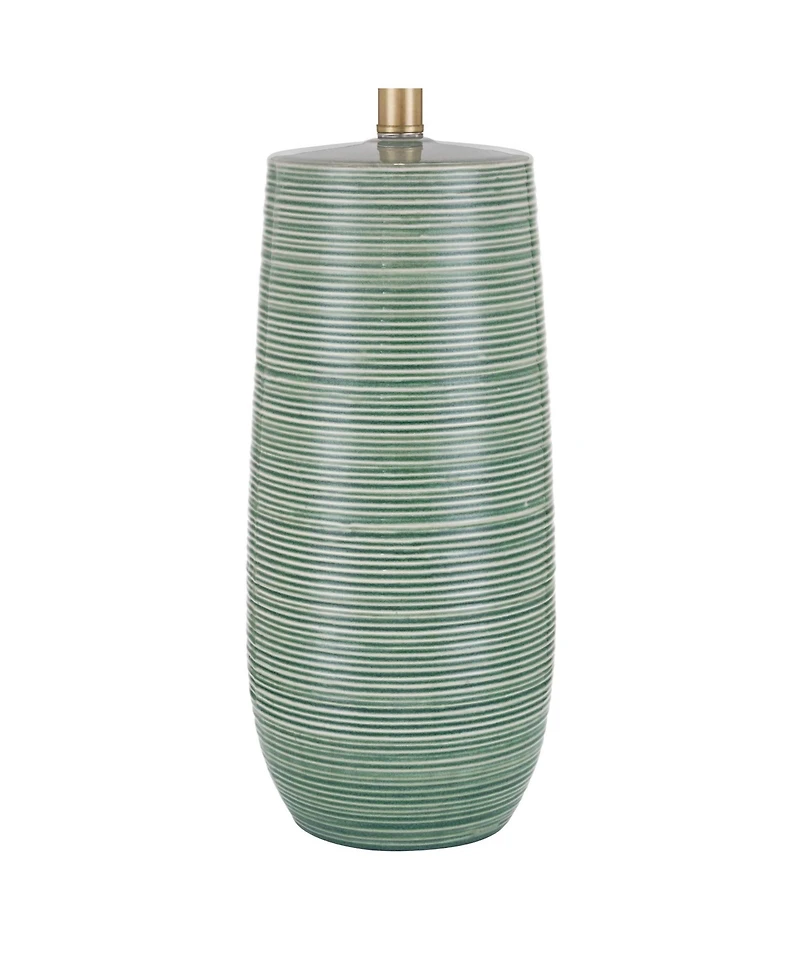 360 Lighting Kerry 28 1/2" High Green Stripes Ceramic Table Lamp with Dimmer