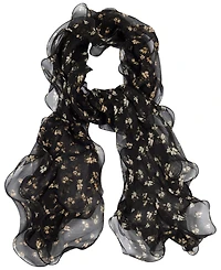 Lauren Ralph Floral Double Ruffle Scarf