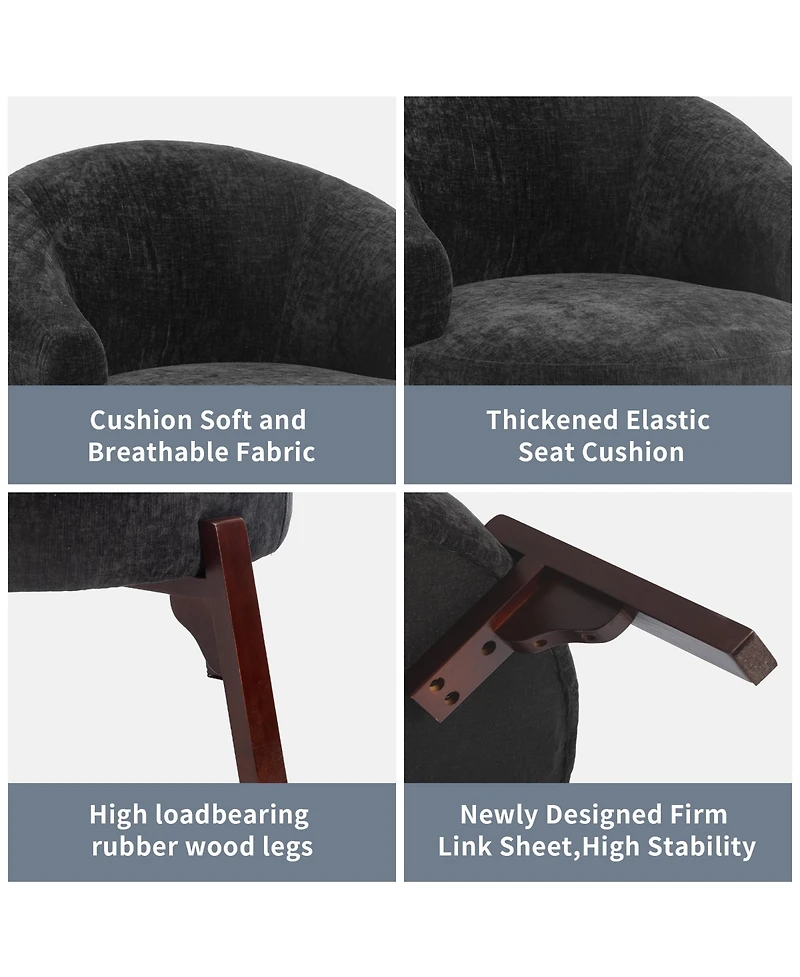 Dyhome 25.98'' Upholstered Fabric Accent Chairs Armchair