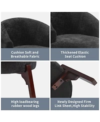 Dyhome 25.98'' Upholstered Fabric Accent Chairs Armchair