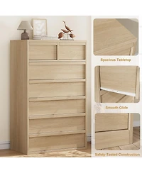 gaomon 7 Drawer Dresser for Bedroom, Freestanding Wooden Chest Storage