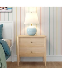 Max & Lily Harbor 2-Drawer Nightstand, Blonde