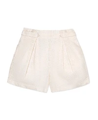 Hope & Henry Women's and Organic Eyelet Button Tab Short