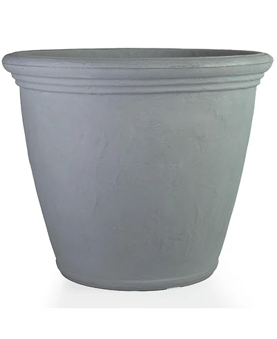 Indoor/Outdoor Patio, Garden, or Porch Weather-Resistant Double-Walled Anjelica Flower Pot Planter - 20" Sable Finish