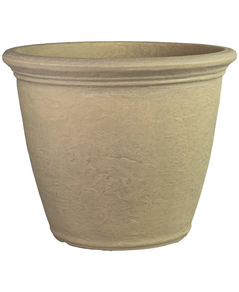 Indoor/Outdoor Patio, Garden, or Porch Weather-Resistant Double-Walled Anjelica Flower Pot Planter - 20" Sable Finish