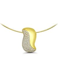 Christian Siriano New York 14k Gold-Plated "S" Shape Slide Hardwire Collar Necklace