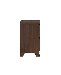 Max & Lily Solid Wood Farmhouse Nightstand with 2 Drawers