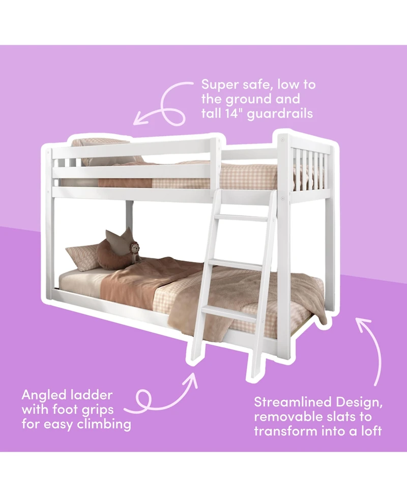 Max & Lily Twin Over Twin Low ModBunk