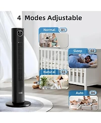 Cowsar 36" Tower Fan, 85° Oscillating, Quiet, 3 Speeds, 4 Modes, Remote