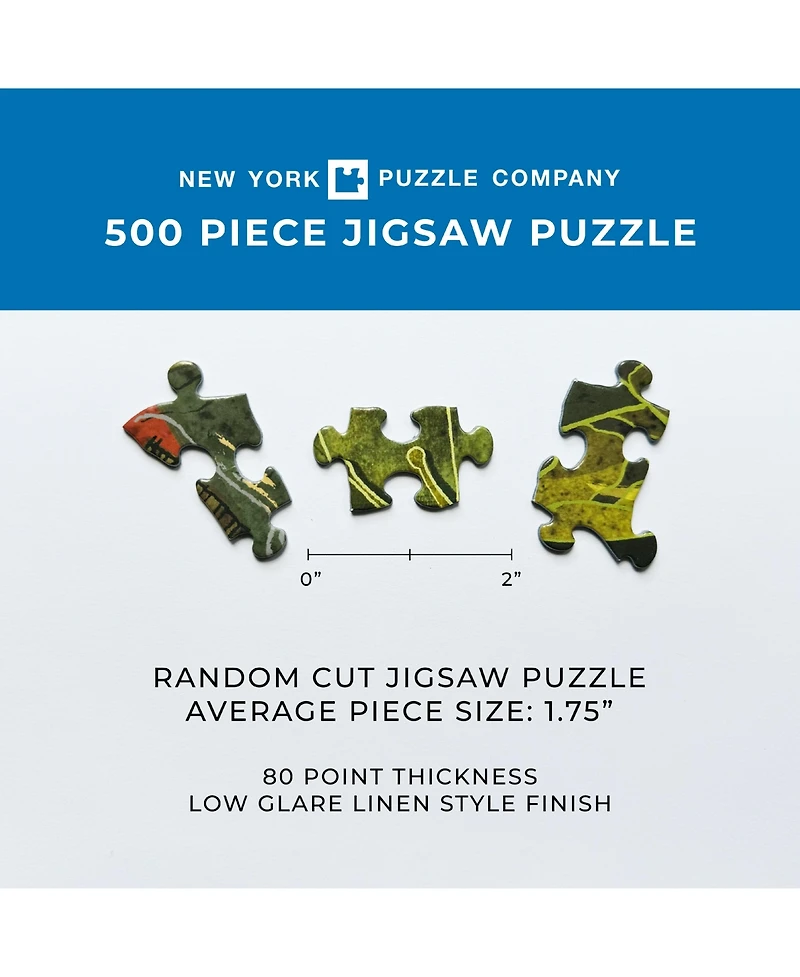 New York Puzzle Company Pine Grosbeaks 500 Piece Puzzle