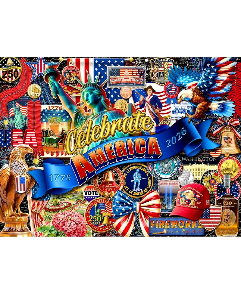 SunsOut Celebrate America 1000 piece Jigsaw Puzzle for Adults Fourth of July
