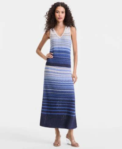 I.N.C. International Concepts Womens Ombre Stripe Sleeveless Sweater Midi Skirt