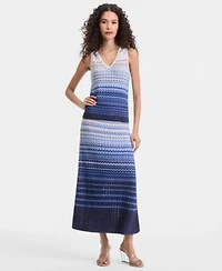 I.N.C. International Concepts Womens Ombre Stripe Sleeveless Sweater Midi Skirt