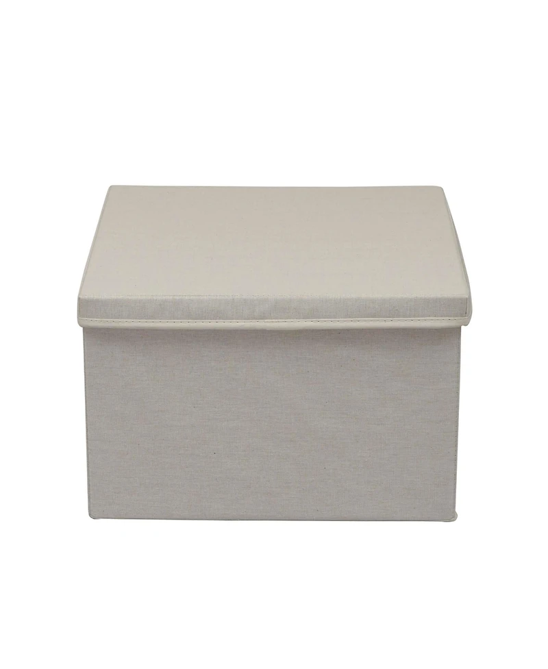 Household Essentials Square Storage Box With Lid, 15"x15"x10"