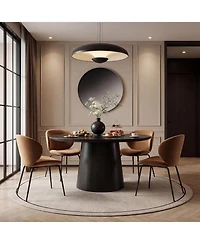 Tribesigns 47.24 Inches Round Dining Table, Modern Wooden Kitchen Table with Heavy-Duty Table Legs, Space Saving Circle Dinner Furniture
