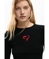 Desigual Women's Fine heart sweater