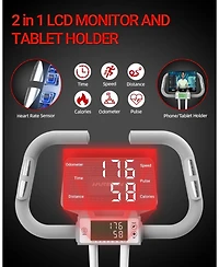 Harison Folding Exercise Bike, 350 lbs Capacity, 5-in-1 Magnetic with Bluetooth