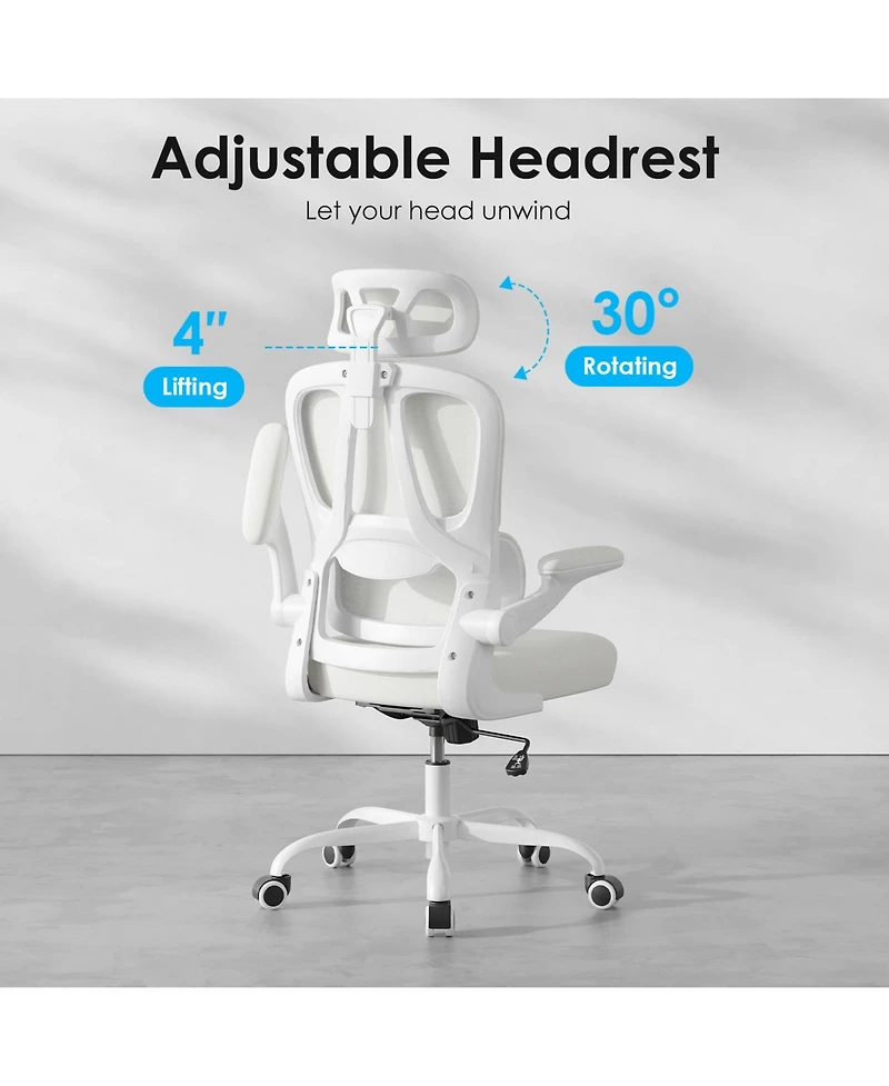 flynama Mesh High Back Office Chair with Headrest,Ergonomic Swivel Chair