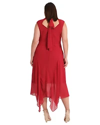 Estelle Plus Holly Halter Assymetric Sheath Midi Dress