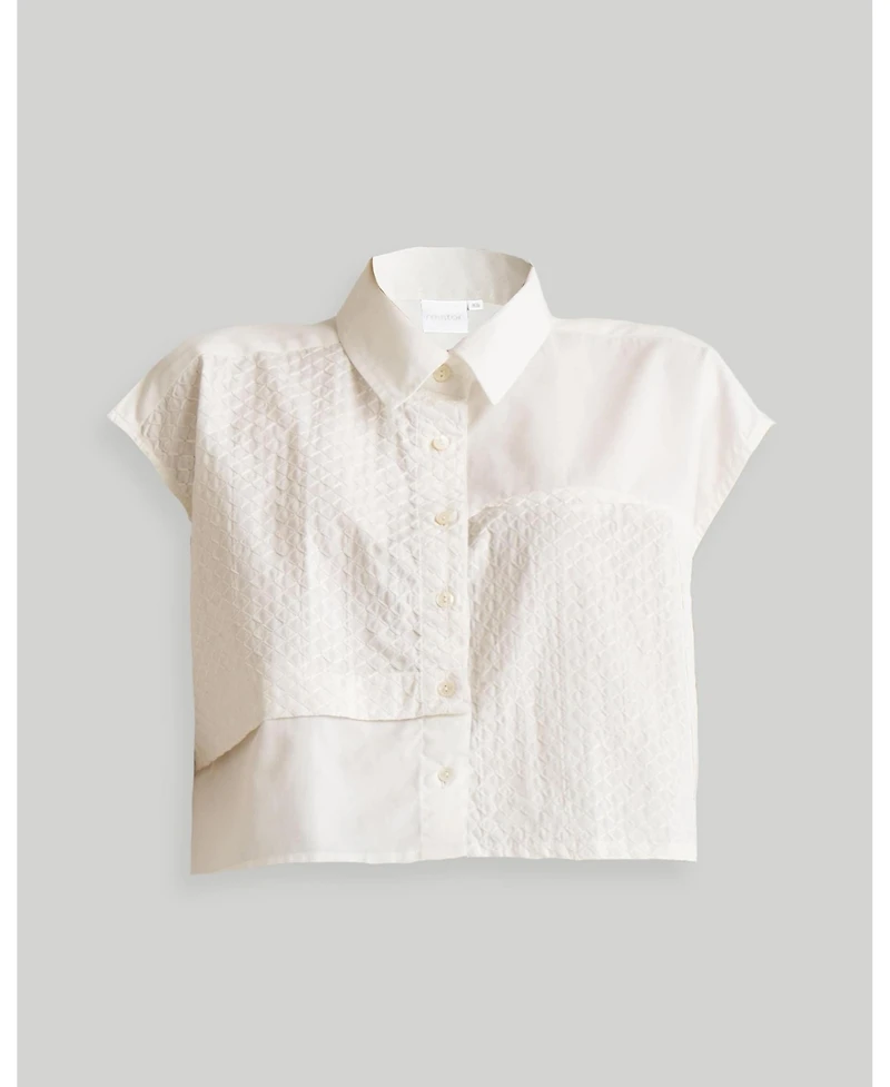 Reistor Women's Embroidered Panel Crop Top