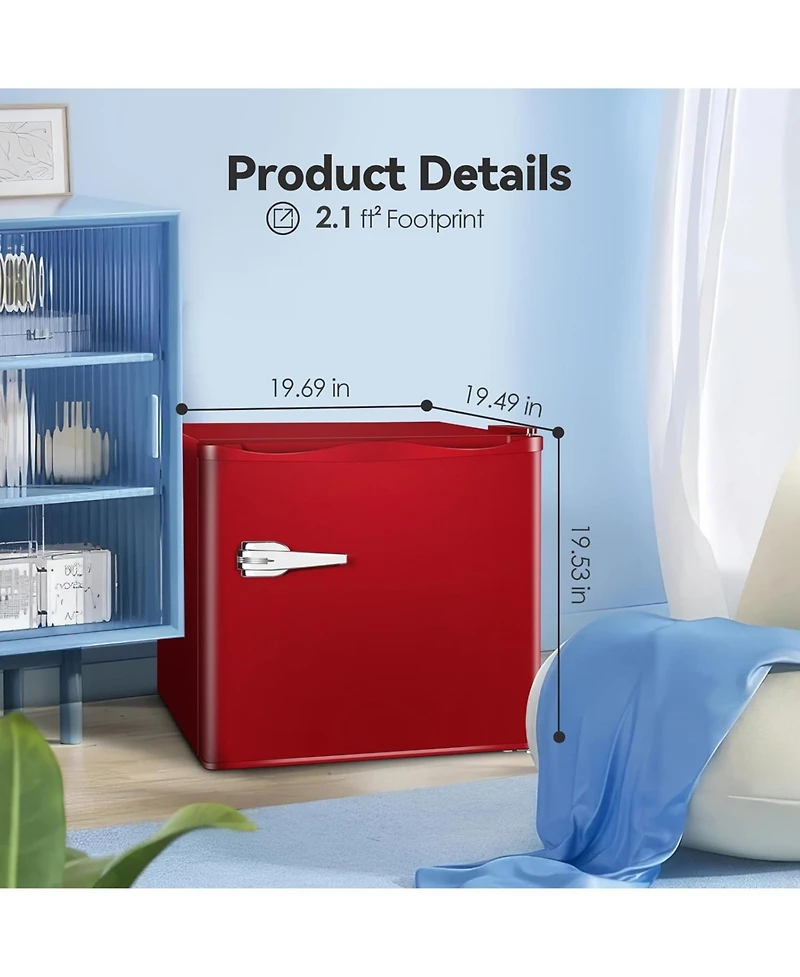 Cowsar 1.2 Cu.Ft Mini Freezer, Upright Freezer with Adjustable Temp