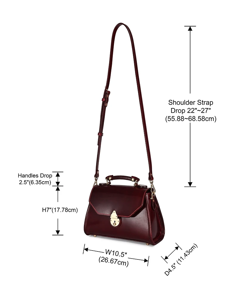 Old Trend Laurel Small Leather Satchel Handbag