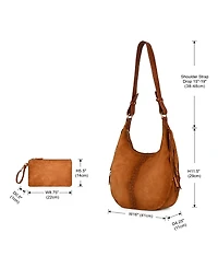 Old Trend Hydrangea Large Vintage Ombre Shoulder Handbag