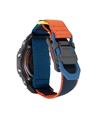 G-Shock Men's Japanese Quartz Digital Black and Orange Cloth Watch 42.8mm