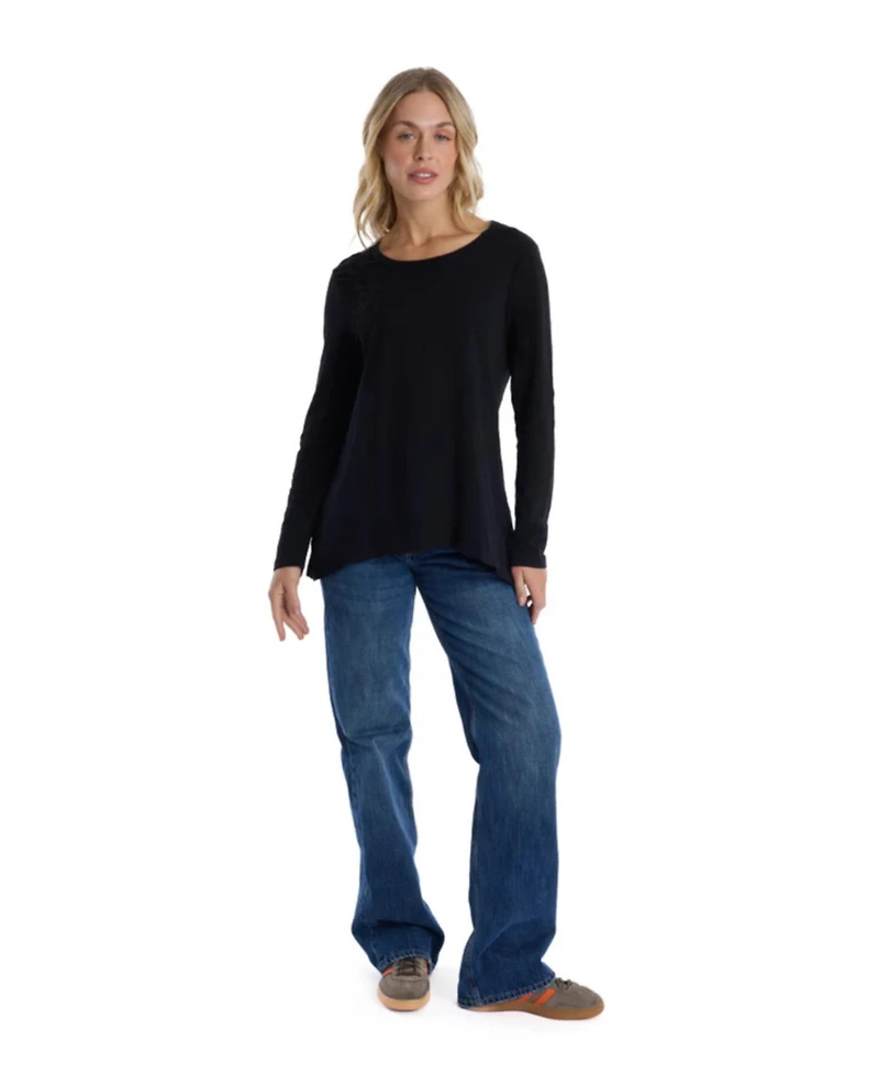 Wilt Clothing Women's Wide Neck Long Sleeve Tee
