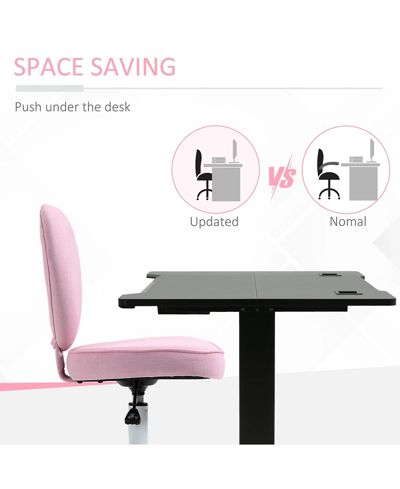 Homcom Heart Love Shaped Design Office Chair with Adjustable Height,